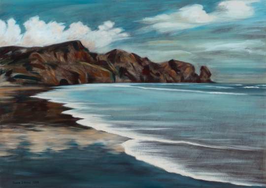 Bethells South.  2008, oil on canvas, 502 x 703mm.  web