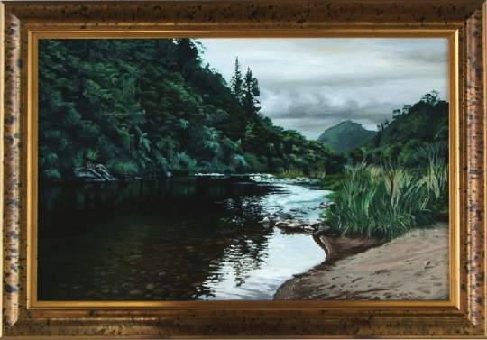 Karangahake Gorge, 2003, oil on canvas, 580 x 830mm. web